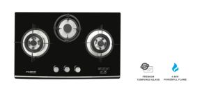FABER GLASS COOKER HOB W/3 BURNER #FGH-253/78BK (CI)/ VETRO 3B (G)