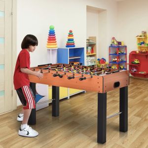 1.2m/48" Foosball Game Table Wood Soccer Arcade Game Room Bars w/ 2 Balls