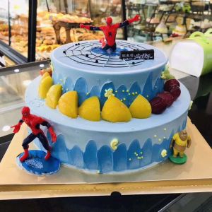 Spider man 2 layer cake, 10 inches 