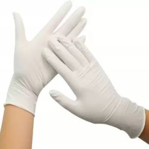 Disposable gloves  latex white color 100 pcs/ box 