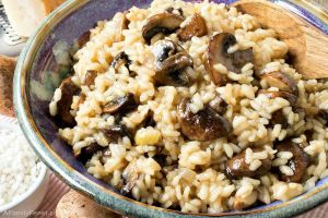Mushroom Risotto  ( risotto with parmesan and mushroom)