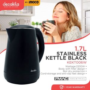 Decakila kettle 1.7L black  #KEKT003W