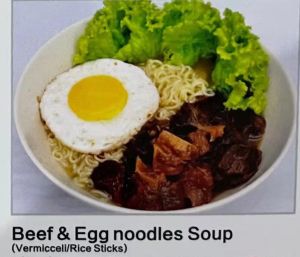 beef and egg noodle soup 牛腩蛋汤面			
