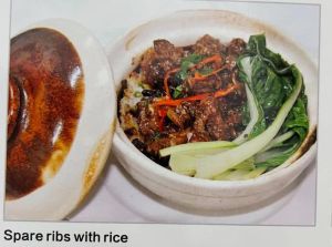 spare rips with rice (D01)沙煲排骨饭			