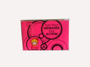 Pronto stick note 40 sheets," turn your messages into action"