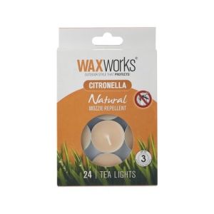 Wax works outdoor citronella  24 tea lights
