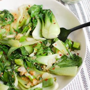 fried baby bok choy 炒小白菜