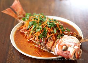 48. Pla Rad Prik (Fried Whole Fish With Chili sauce) 